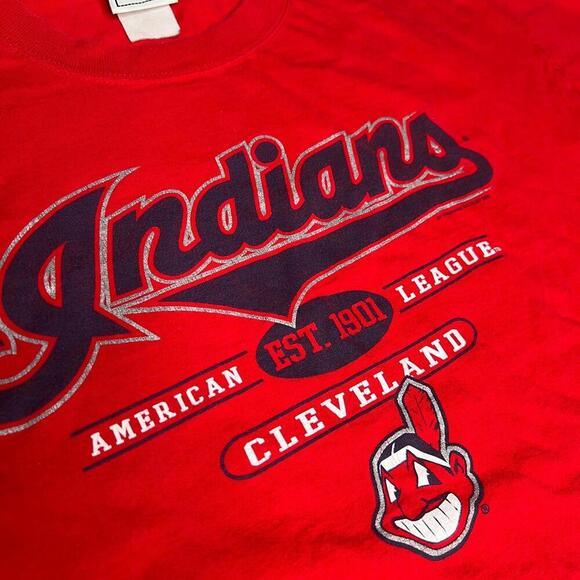 Vintage 2005 Cleveland Indians T-Shirt Lee Sport MLB Chief Wahoo Red Size L - Picture 6 of 6